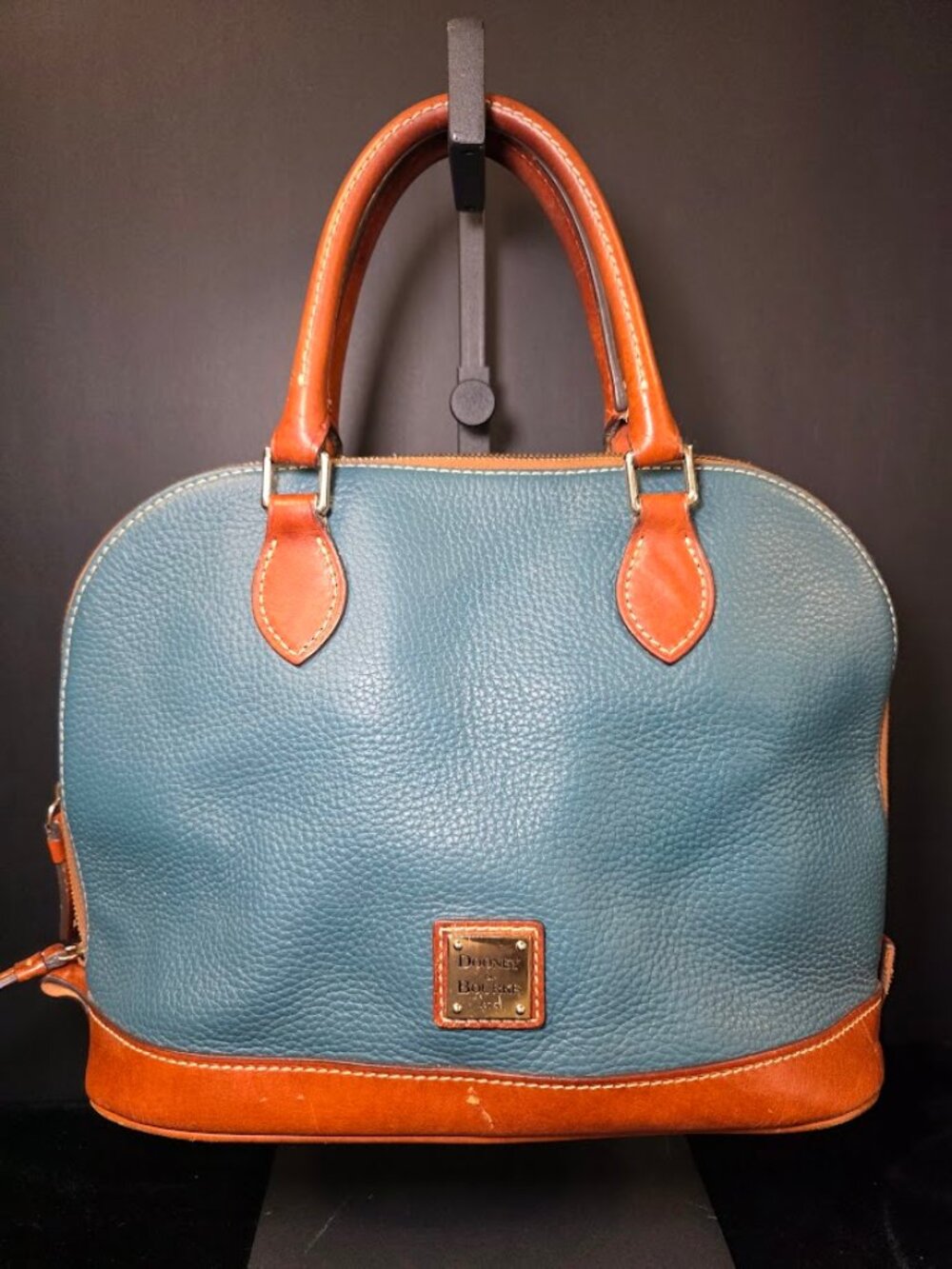 Dooney & Bourke Pebble Grain Zip Zip Satchel in Teal No. J10002724